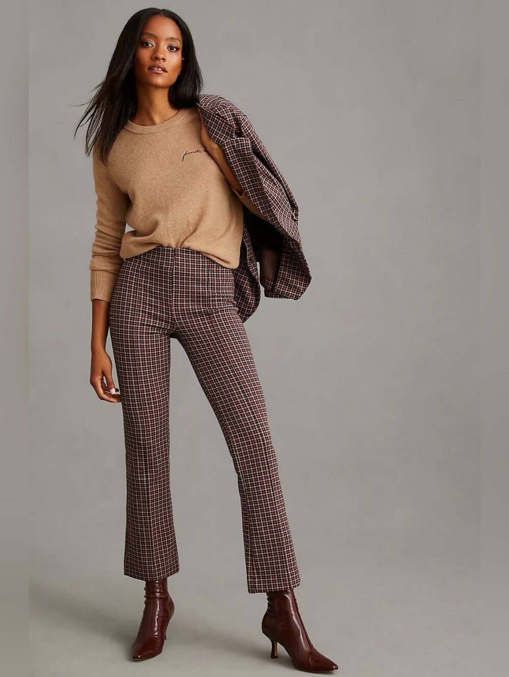 Maeve Anthropologie The Margot Kick Pleat Flared Cropped Pants